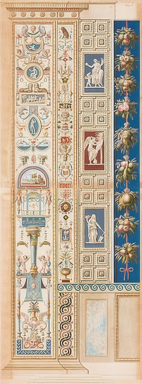 Pilaster Loggia I (pynt, der hviler på en maske) af Gaetano Savorelli