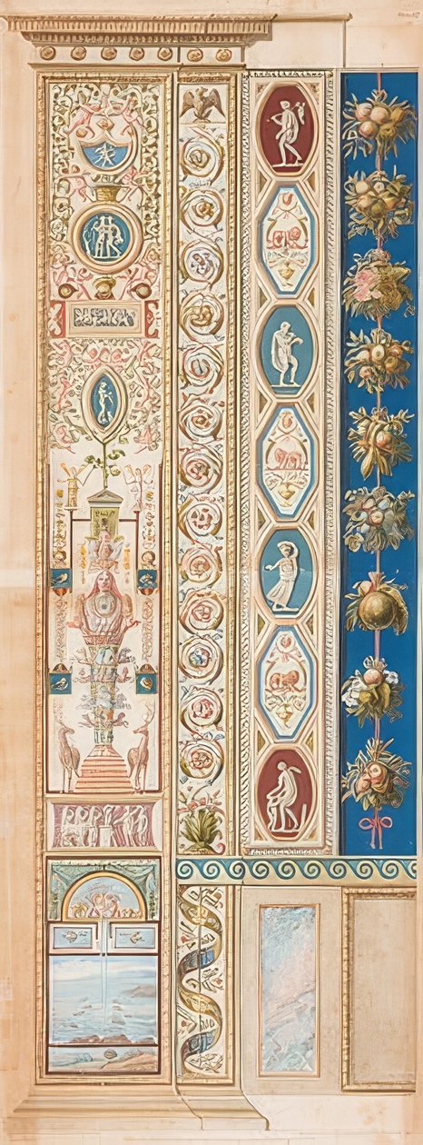 Pilaster Loggia VI (dekoration med Diana fra Efesos) af Gaetano Savorelli