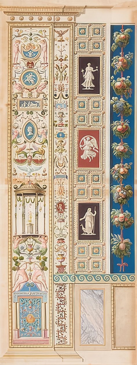 Pilaster Loggia XIII (pynt med et tempel af Diana i midten) af Gaetano Savorelli