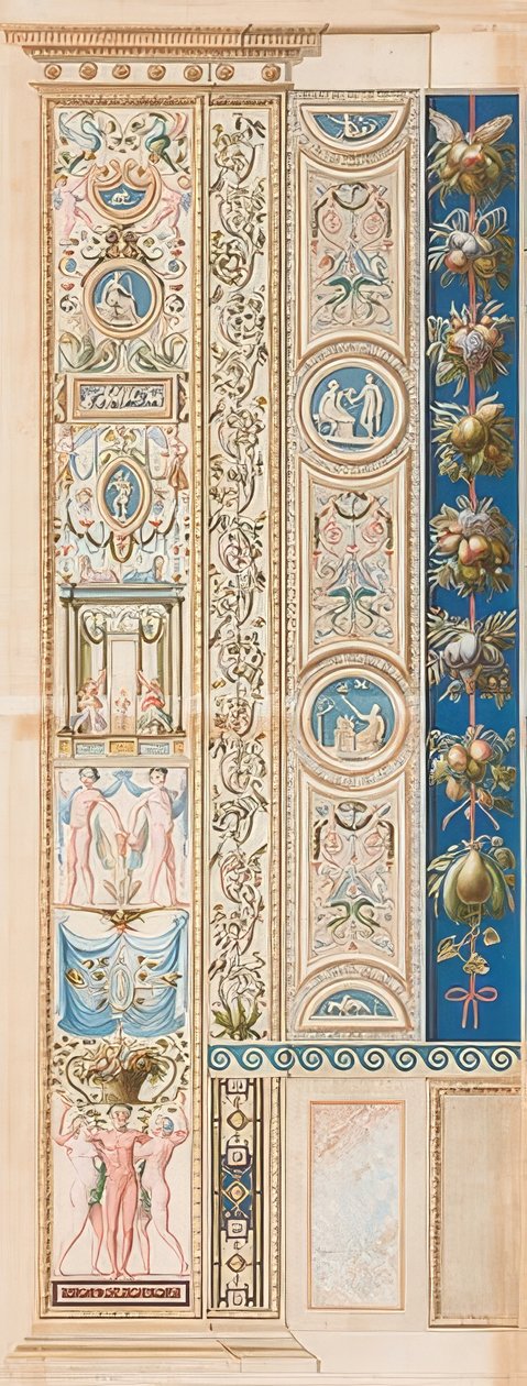 Pilaster Loggia X (dekoration båret af en gruppe) af Gaetano Savorelli