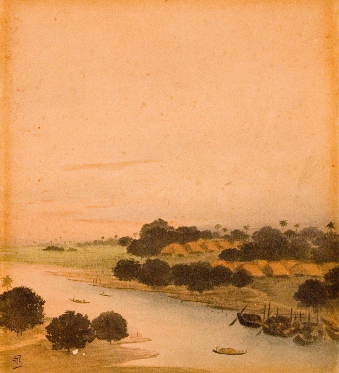 Flodudsigt af Gaganendranath Tagore