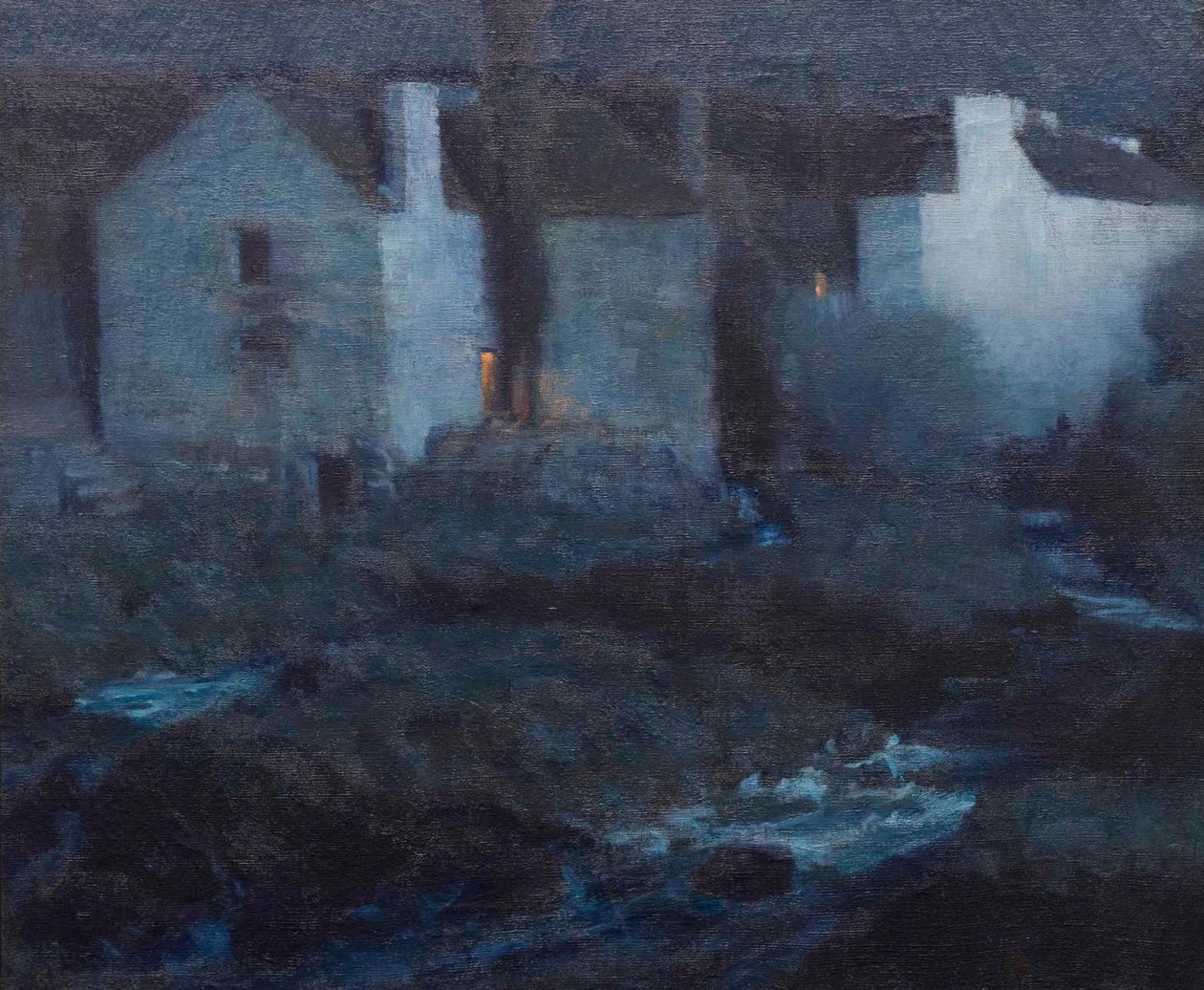 Moonlight, Mills at Pont Aven, ca. 1900 af Gaines Ruger Donoho