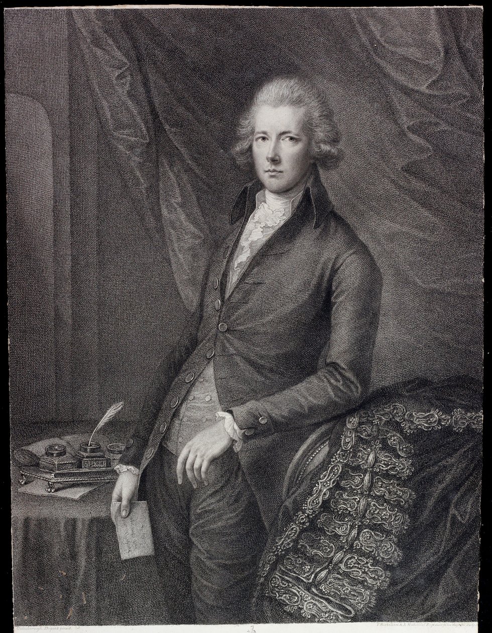 The Right Hon William Pitt den yngre (gravering) af Gainsborough (after) Dupont