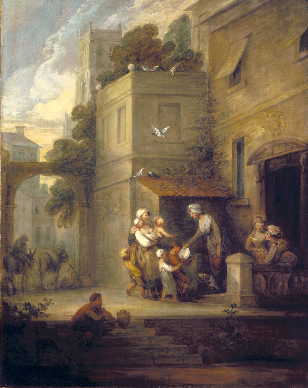 Charity Relieving Distress (olie på lærred) af Gainsborough Dupont