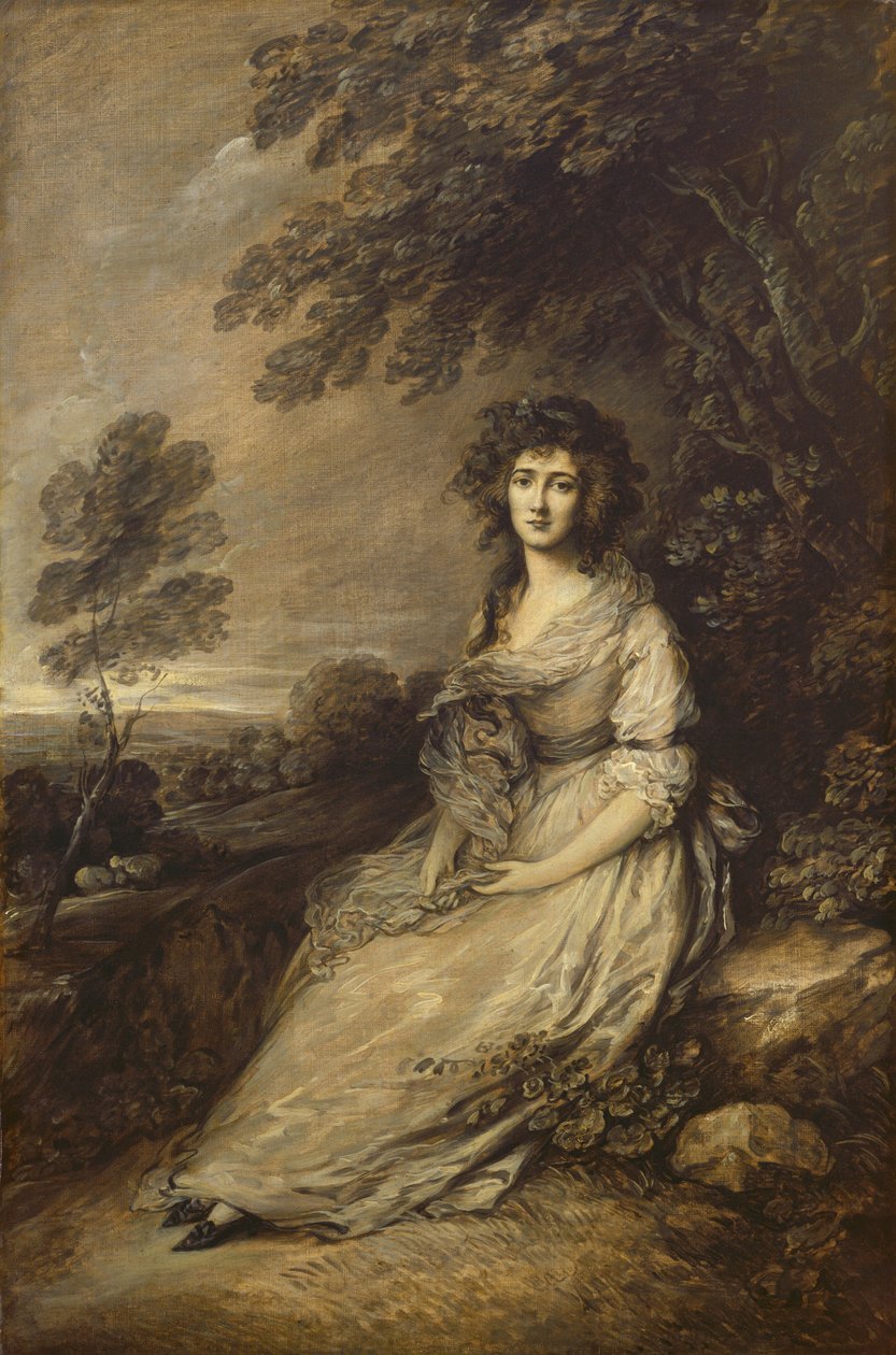 Mrs. Richard Brinsley Sheridan, 17871796. af Gainsborough Dupont