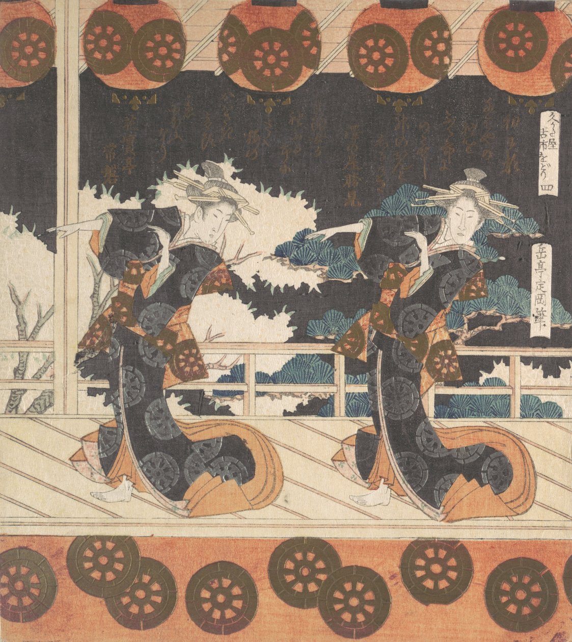 Furuichi-dans nr. 4 af et sæt på fire, 1800-tallet. af Gakutei