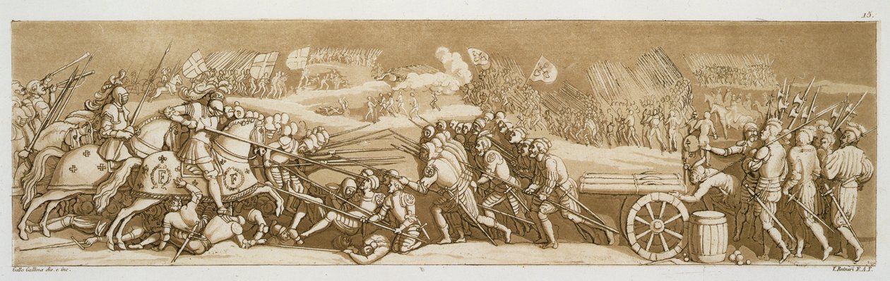 Slaget ved Melegnano, 1515, plade 15 fra 