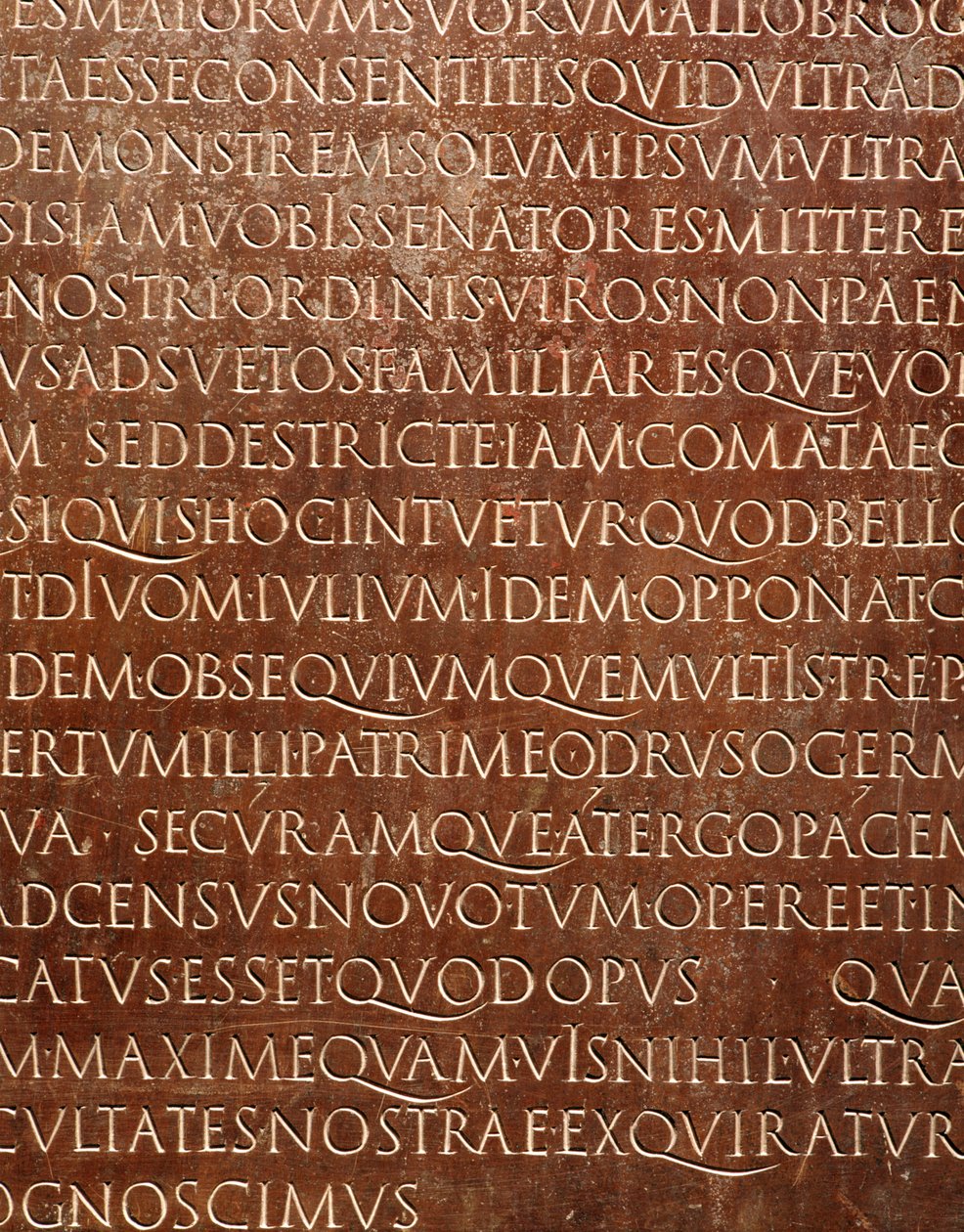 Lyon-tabletten (detalje), ca. 48 e.Kr. (bronze) af Gallo Roman