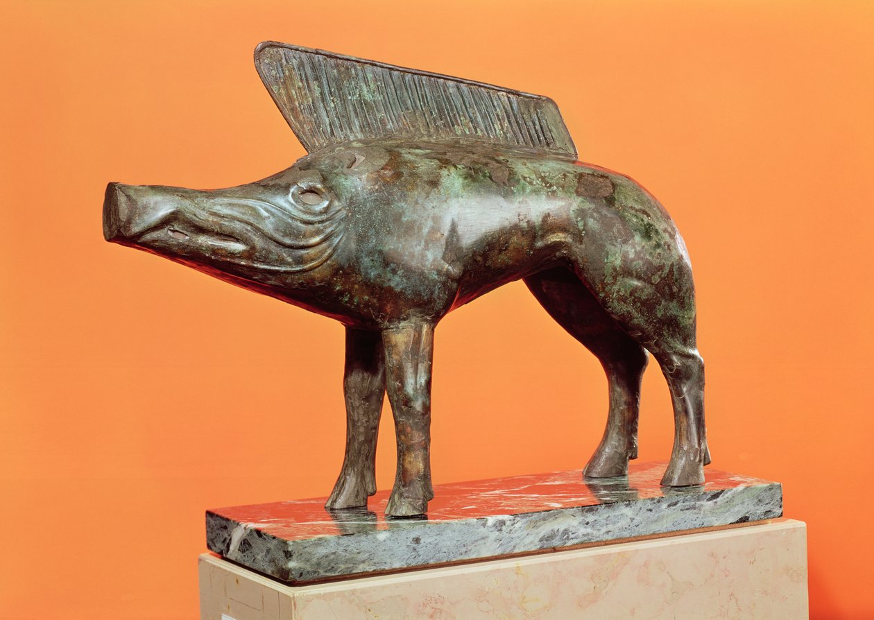 Et vildsvin fra Neuvy-en-Sullias (bronze) af Gallo Roman