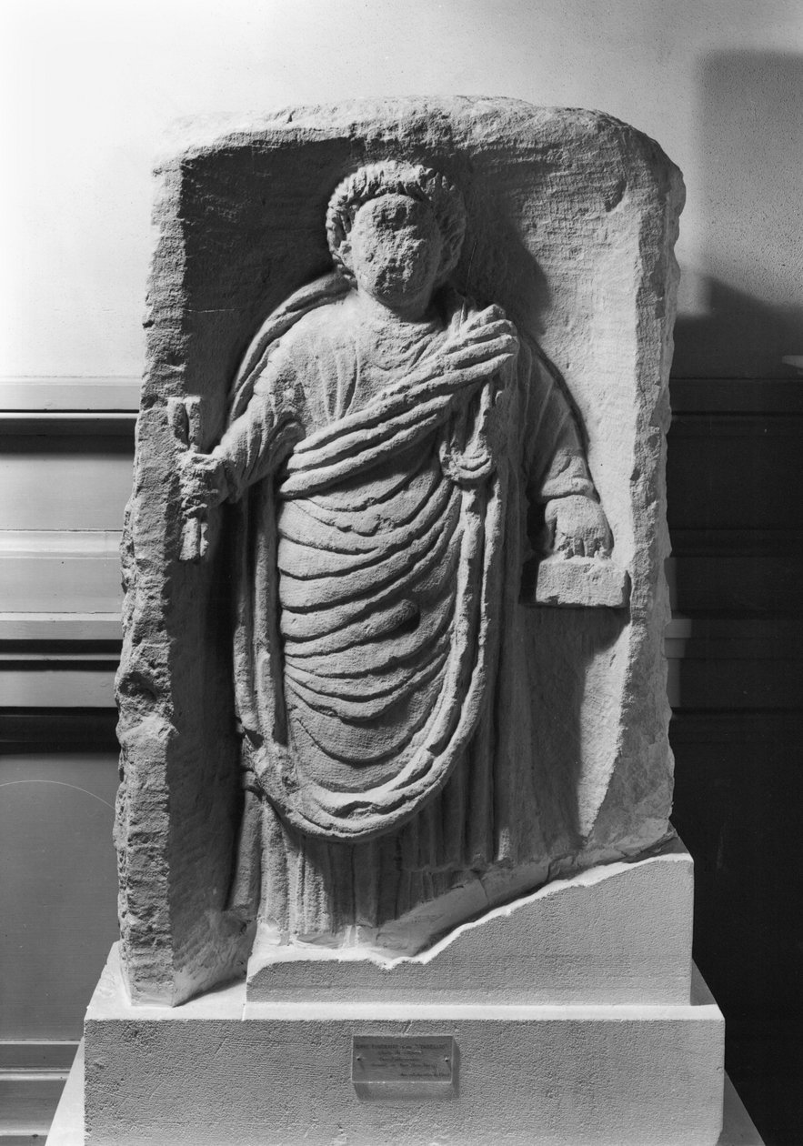 Begravelsesstela af en notar, fra Deux-Sevres af Gallo Roman