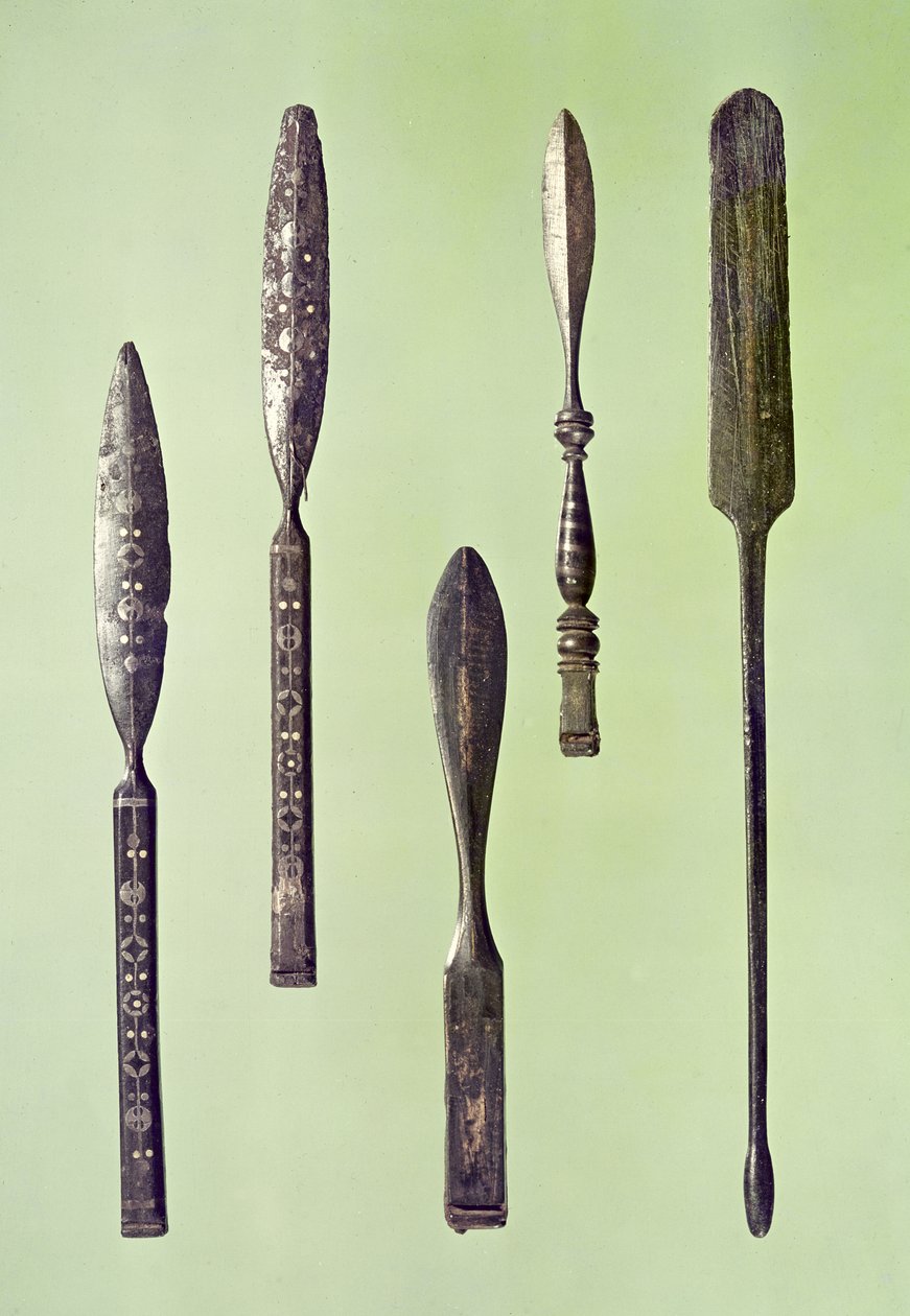 Oculists instrumenter, ca. 270 (metal) af Gallo Roman
