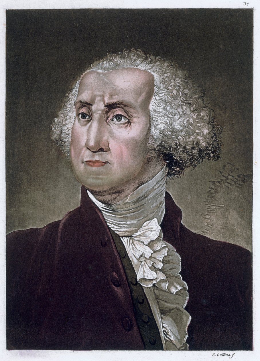 George Washington, første præsident for USA, c1820 af Gallo Gallina