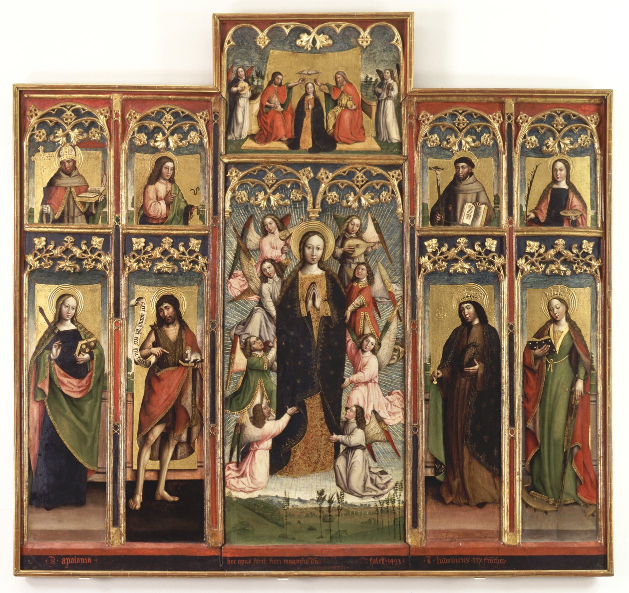 Polyptykon af Jomfruens himmelfart, 1493 af Gandolfino da Roreto