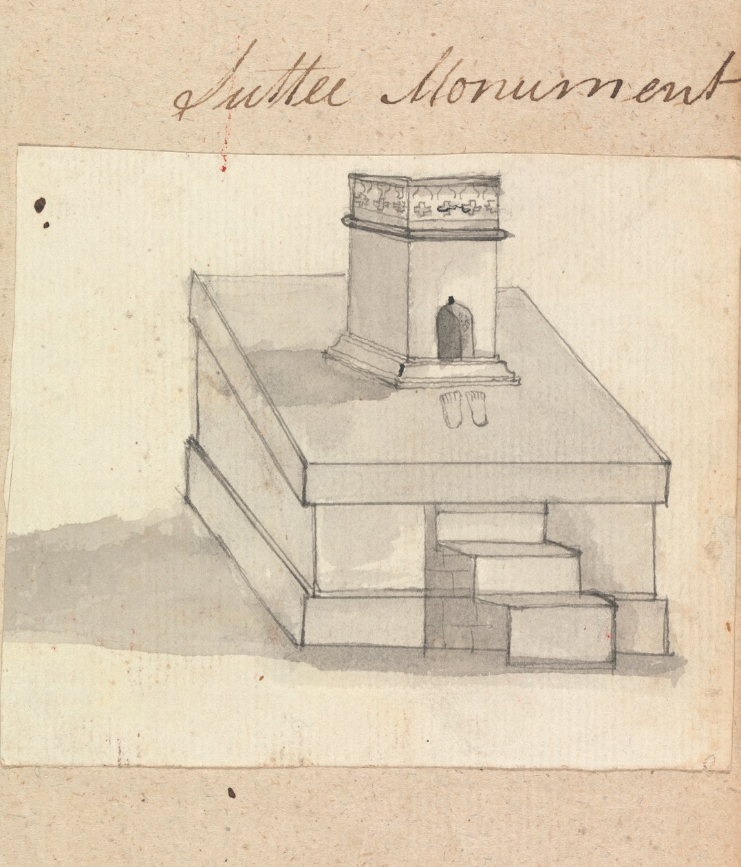 Et Suttee-monument af Gangaram Chintaman Tambat