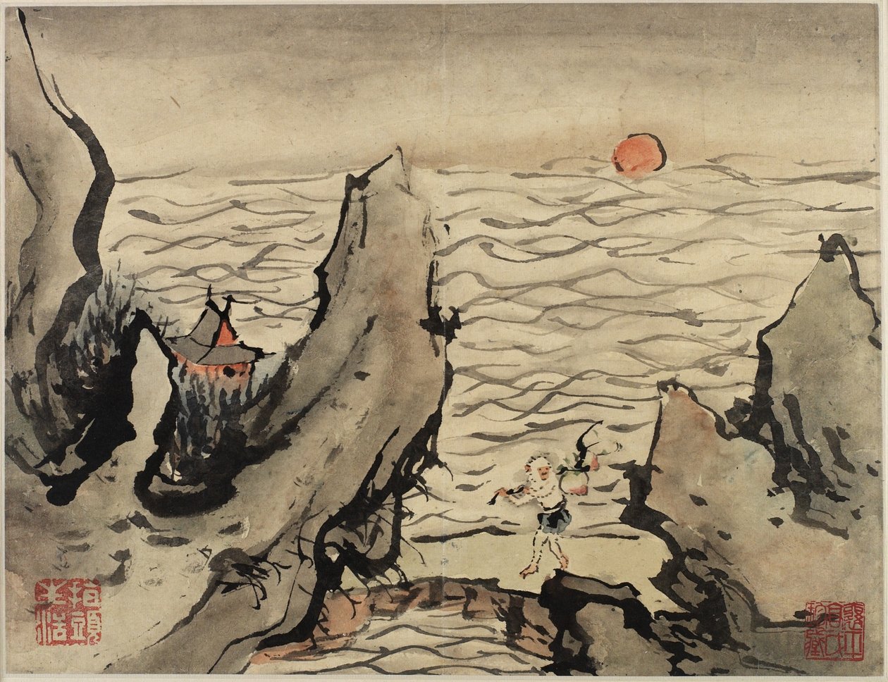 Fingermaleri, fra et album på ti, 1684 af Gao Qipei