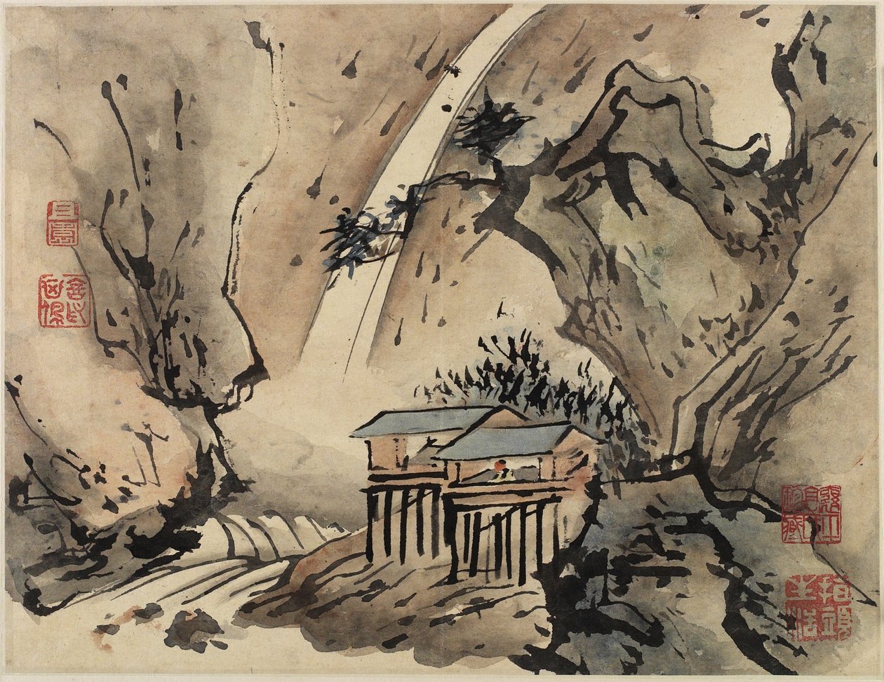 Fingermaleri, fra et album på ti, 1684 af Gao Qipei