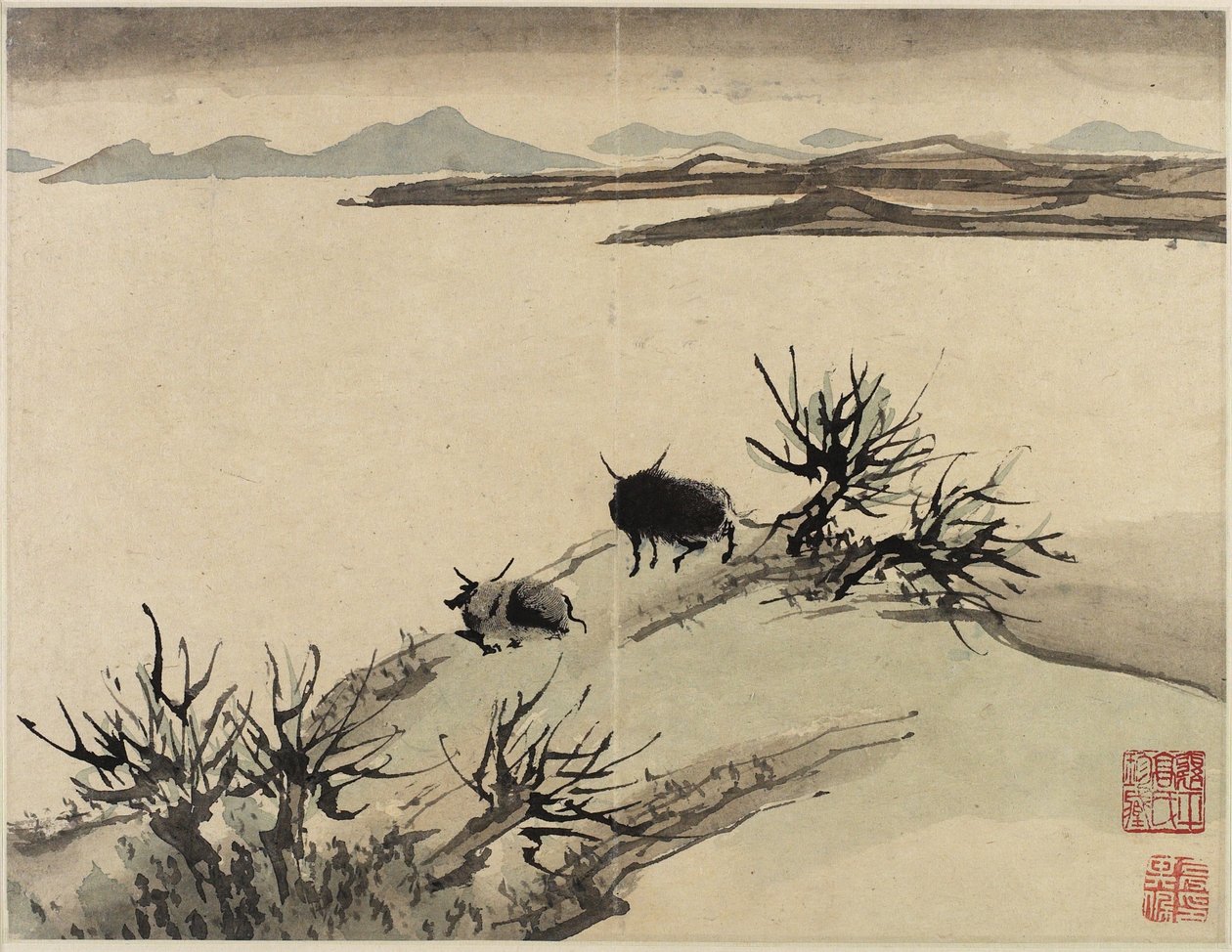 Fingermaleri, fra et album på ti, 1684 af Gao Qipei