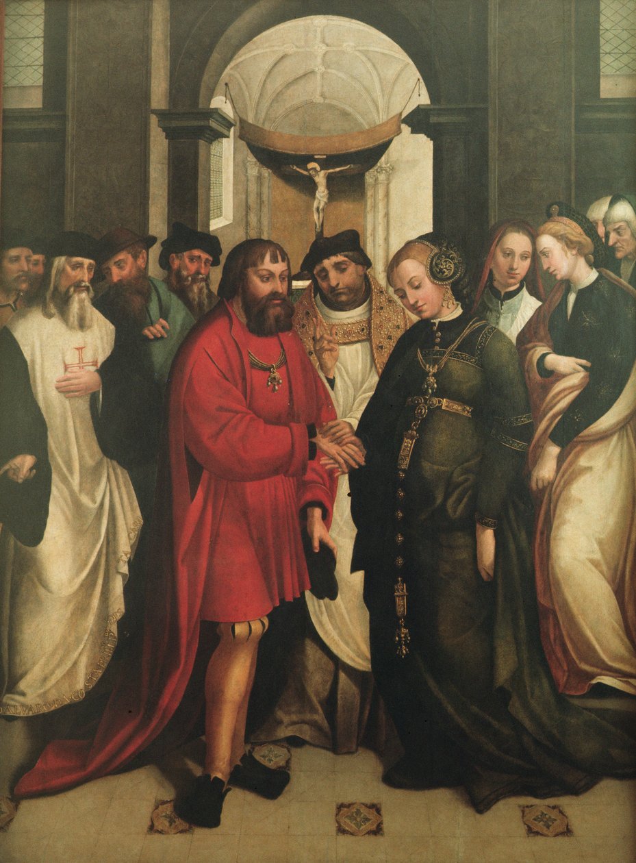 Sankt Aleixos Bryllup af Manuel og Maria, 1541 af Garcia Fernandes