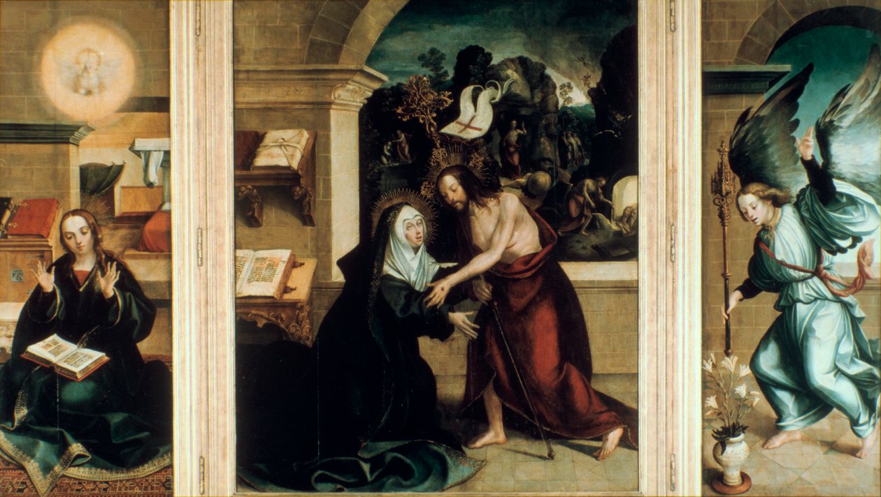 Kristi tilsynekomst for jomfruen, 1531. af Garcia Fernandes