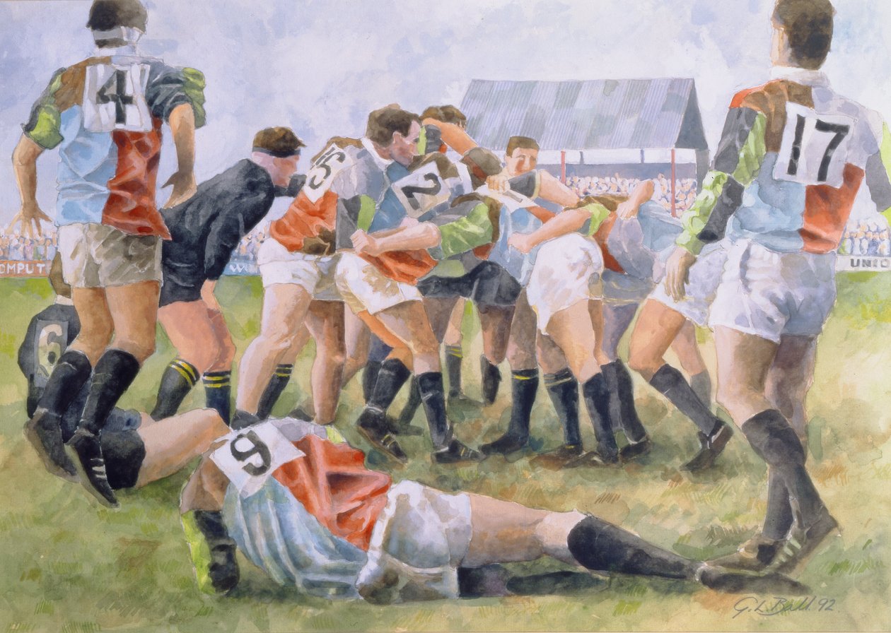 Rugbykamp: Harlequins v Wasps, 1992 (wc) af Gareth Lloyd Ball
