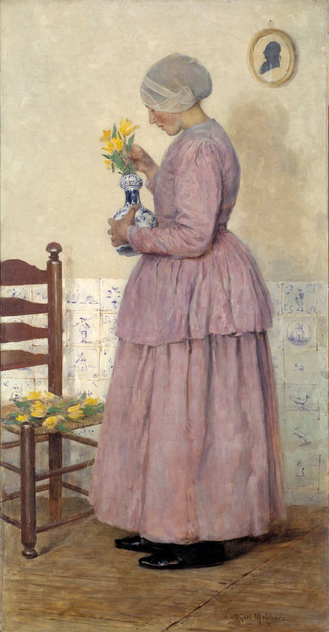 Arrangering af tulipaner af Gari Melchers