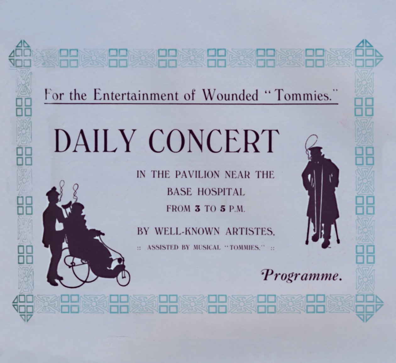 Annonce for en koncert, 1917 af Garratt and Atkinson