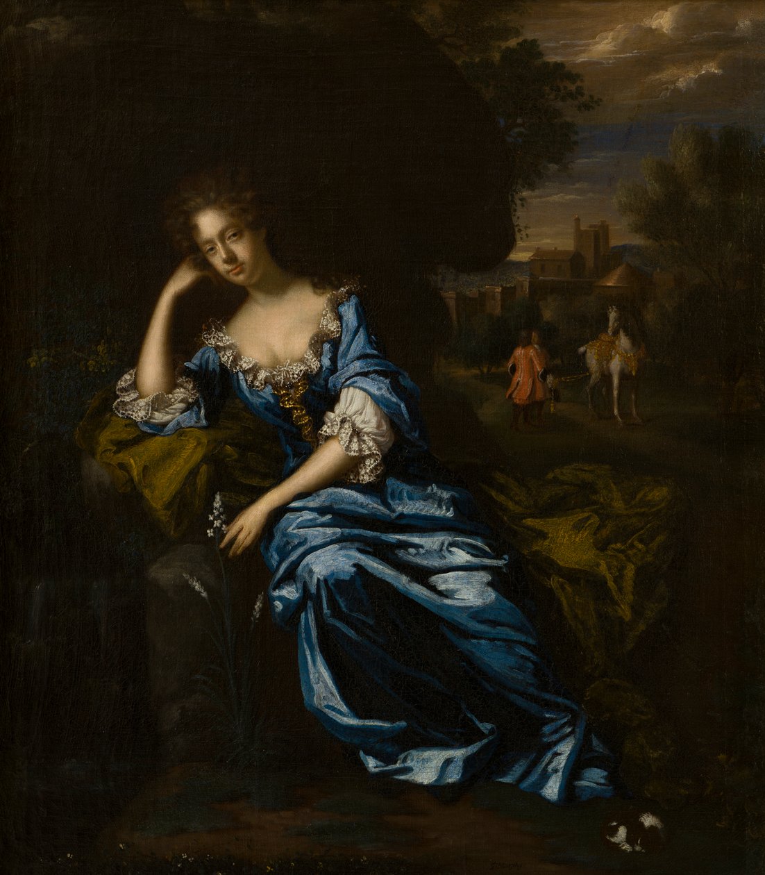 Portræt af Anne Greville (1632/3-1699) grevinde af Kingston, ca. 1680-99 (olie på lærred) af Garrett Morphy