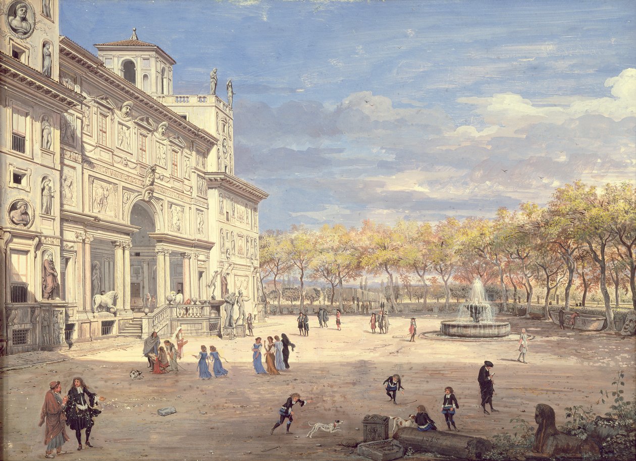 Villa Medici, Rom, 1685 af Gaspar van Wittel