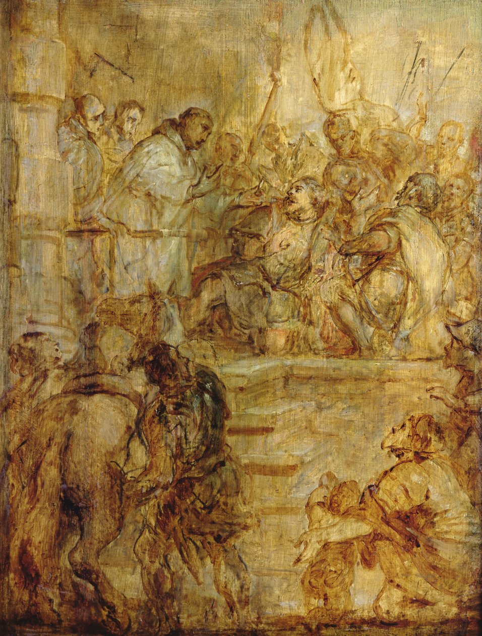 Vilhelm, hertug af Aquitaine, konverteret af St. Bernard af Gaspar De Crayer