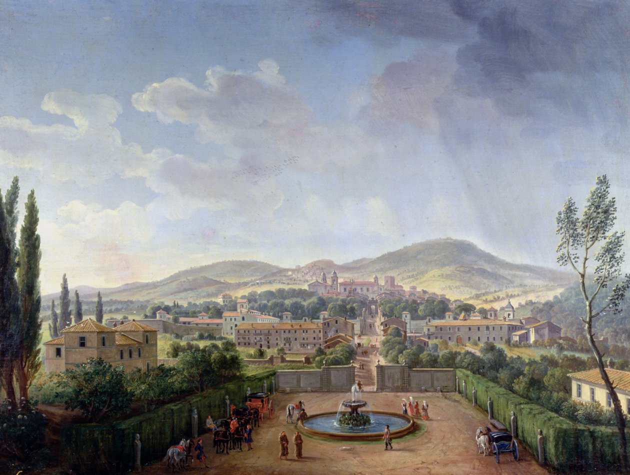 Udsigt over Marino, 1719 af Gaspar van Wittel