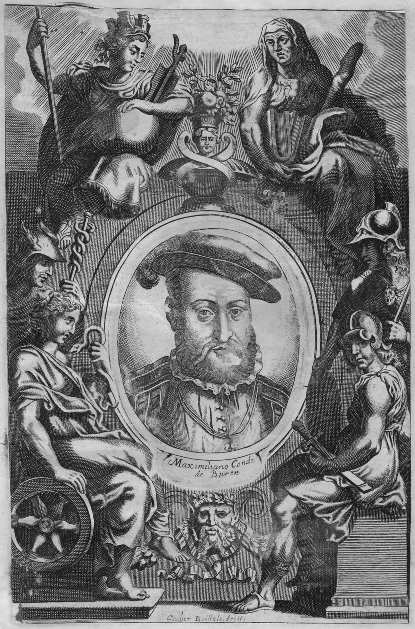 Maximiliano Conde de Buren, midten af slutningen af det 17. århundrede. af Gaspar Bouttats