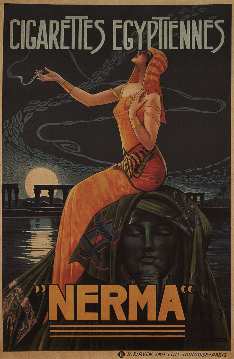 Egyptiske cigaretter Nerma, 1924 af Gaspar Camps