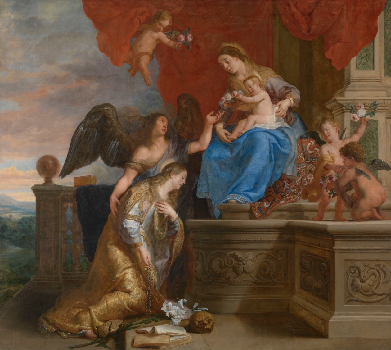 Die Krönung der heiligen Rosalia af Gaspar De Crayer