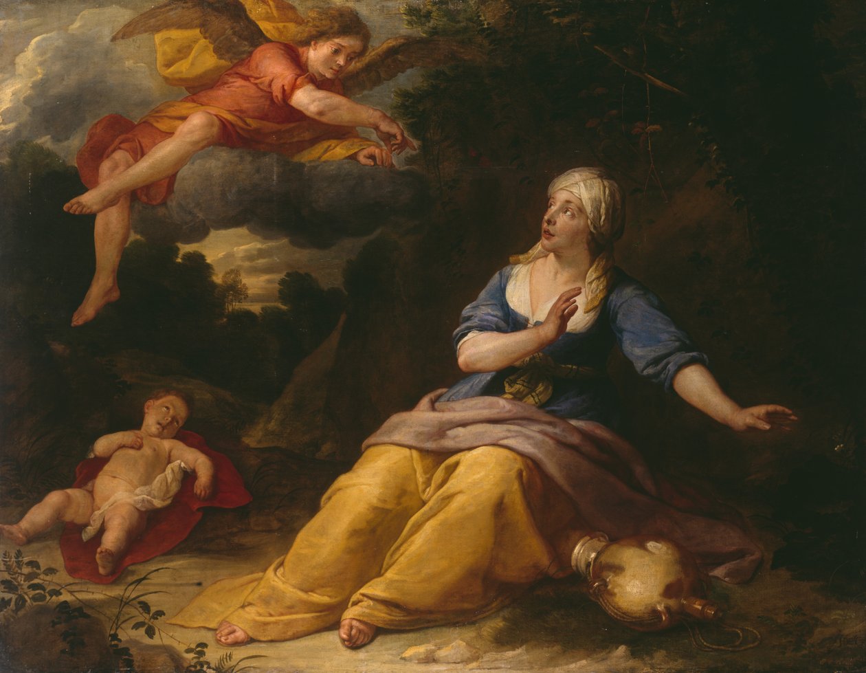 Hagar i ørkenen af Gaspar De Crayer