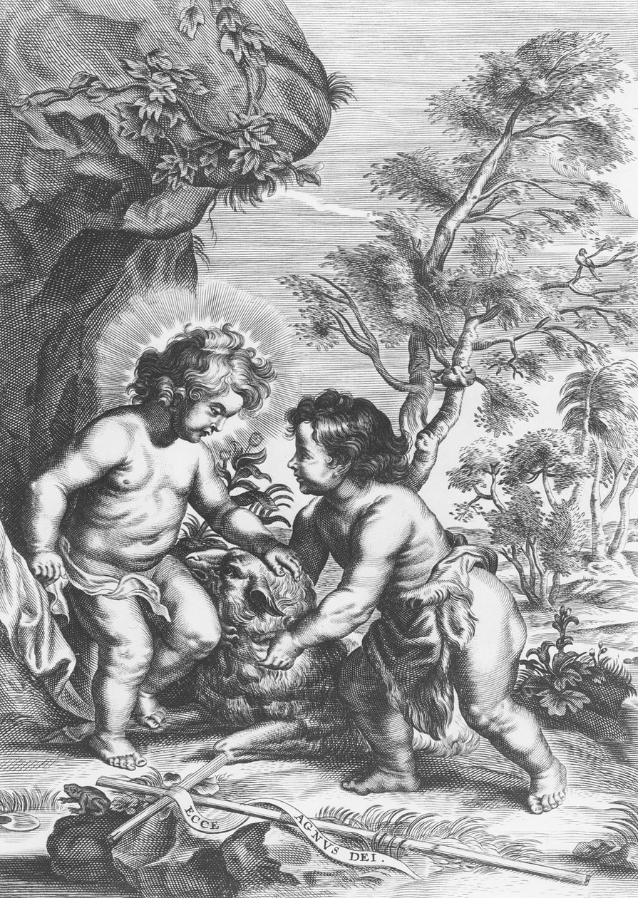 Kristus og Johannes Døberen af Gaspar Huberti