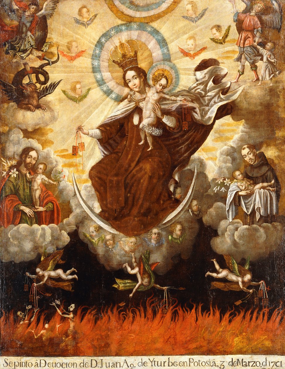 Karmelitternes jomfru, 1761 af Gaspar Miguel de Berrio