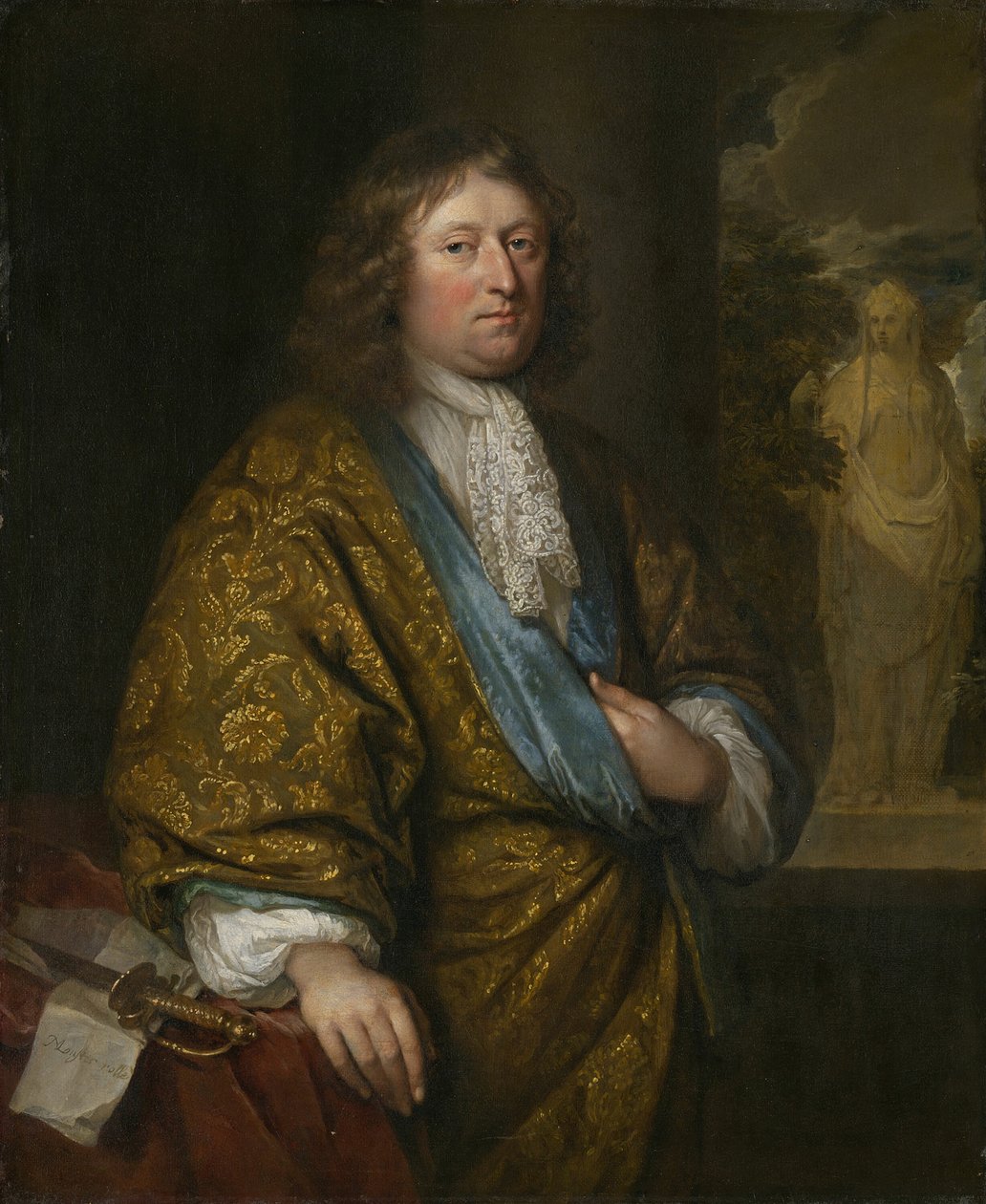 Portræt af en gentleman, 1680. af Gaspar Netscher