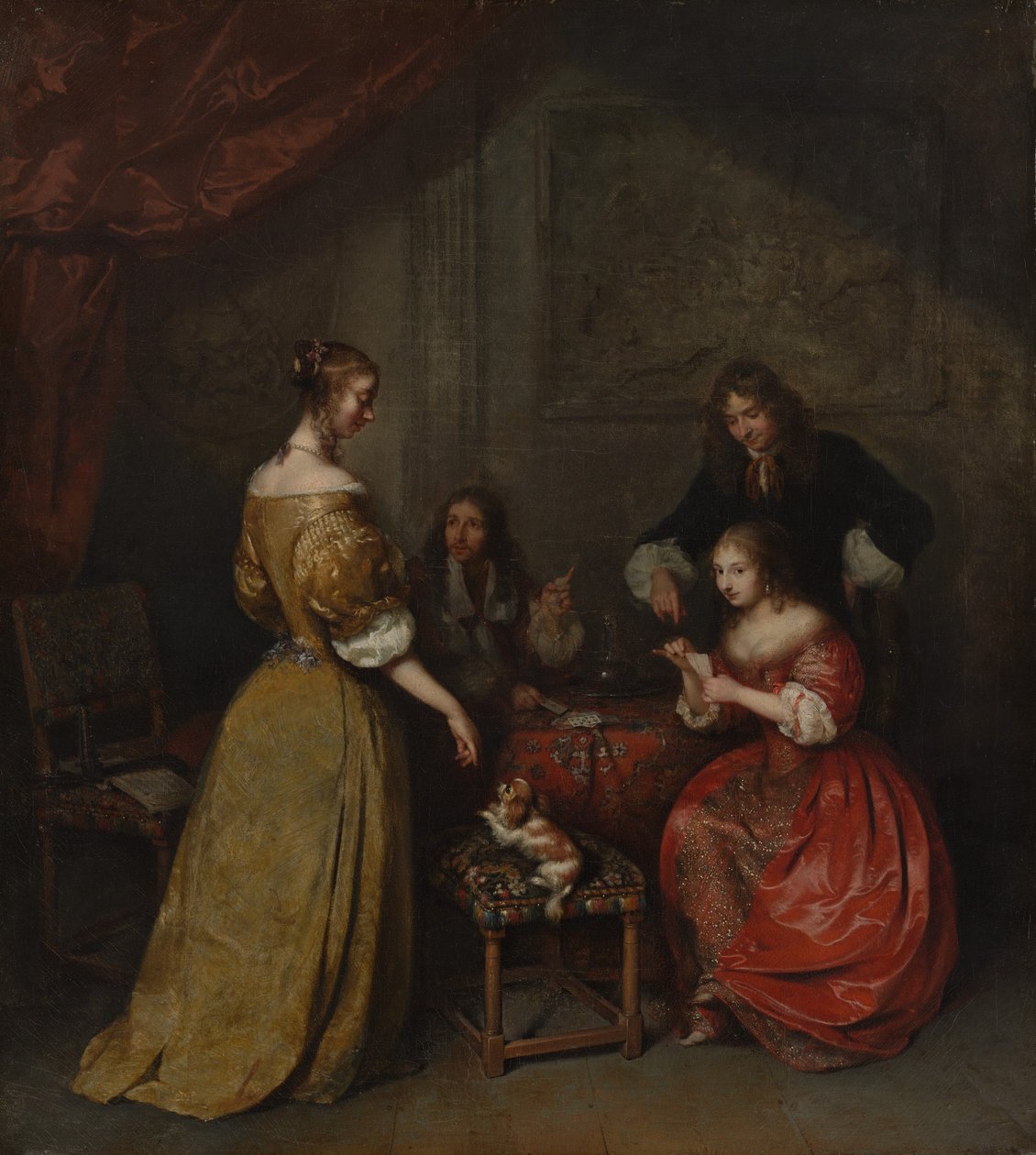 Kortfesten, ca. 1665. af Gaspar Netscher