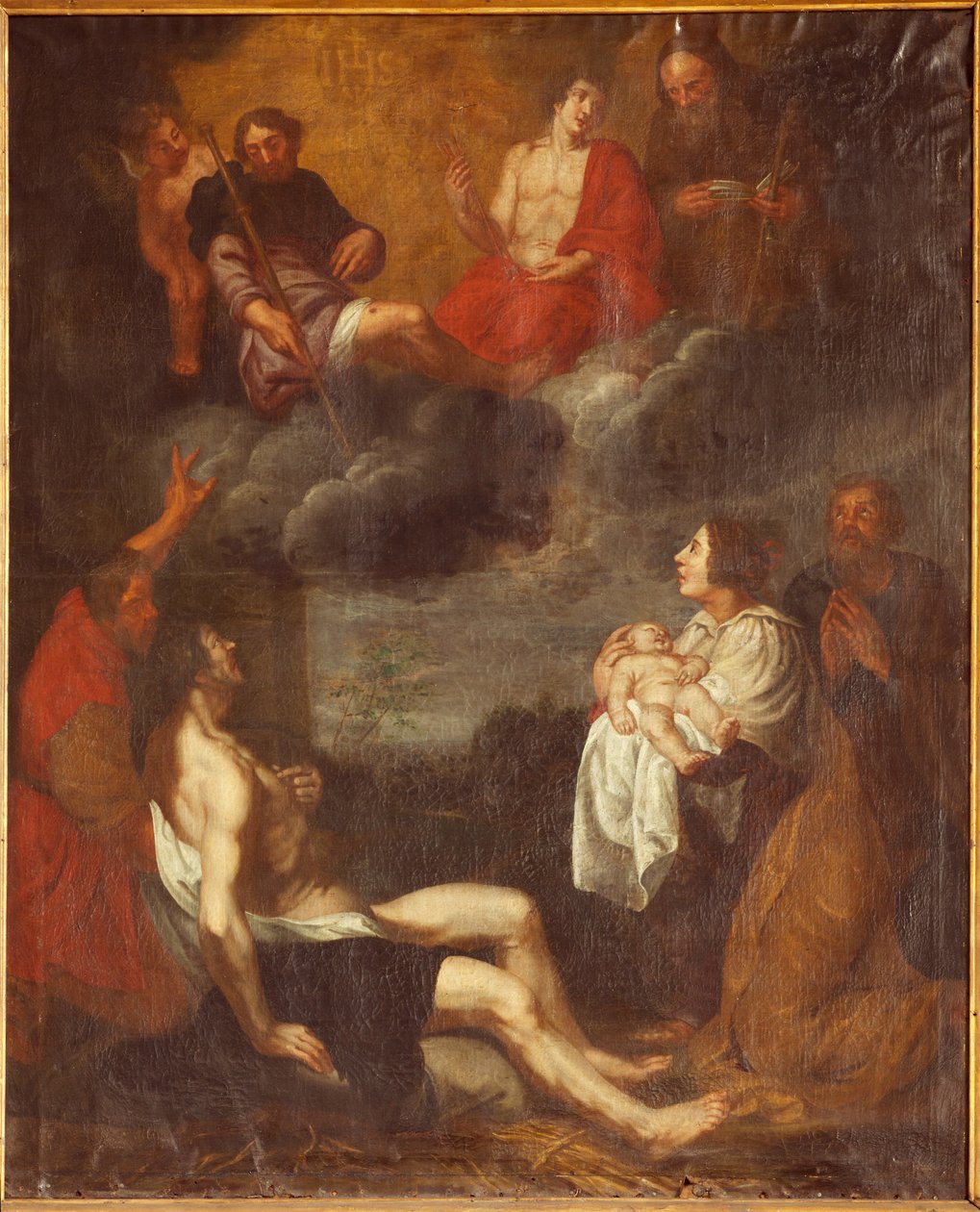 Sognekirke (Sint-Pieterskerk). Indre. Sydgang. Alteret. Maleri. Kristi fødsel. Attr. til G De Craeyer. 17. århundrede. (maleri) af Gaspar De Crayer