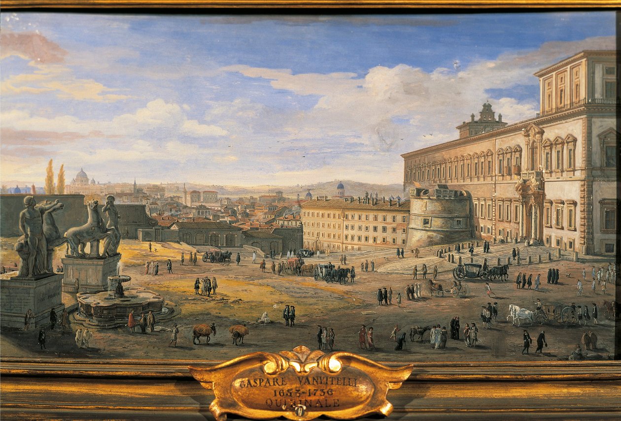 Italien, Rom, Quirinalpaladset af Gaspar van Wittel