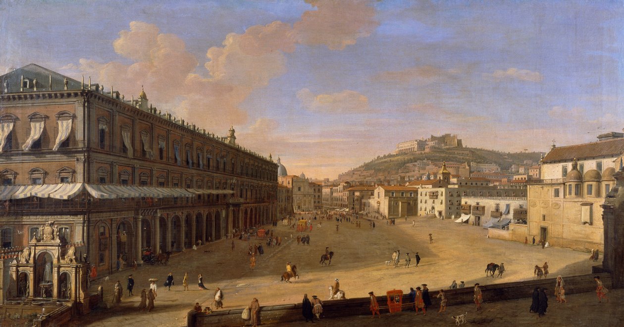 Palace Square i Napoli, af Gaspar van Wittel (1652 eller 1653-1736) af Gaspar van Wittel