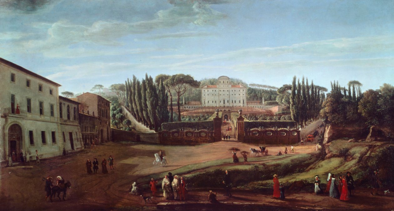 Villa Aldobrandini (olie på lærred) af Gaspar van Wittel