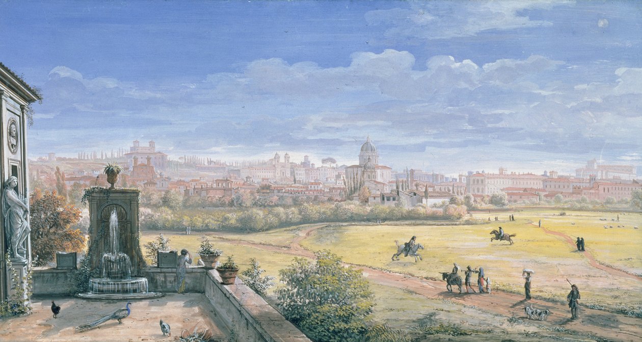 Udsigt over Rom, 1665 af Gaspar van Wittel