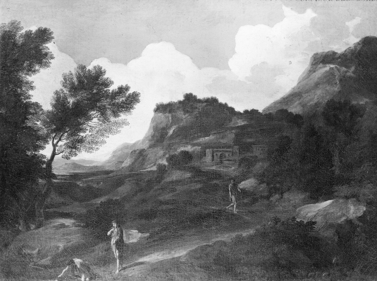 Bjergrige landskaber af Gaspard Poussin Dughet