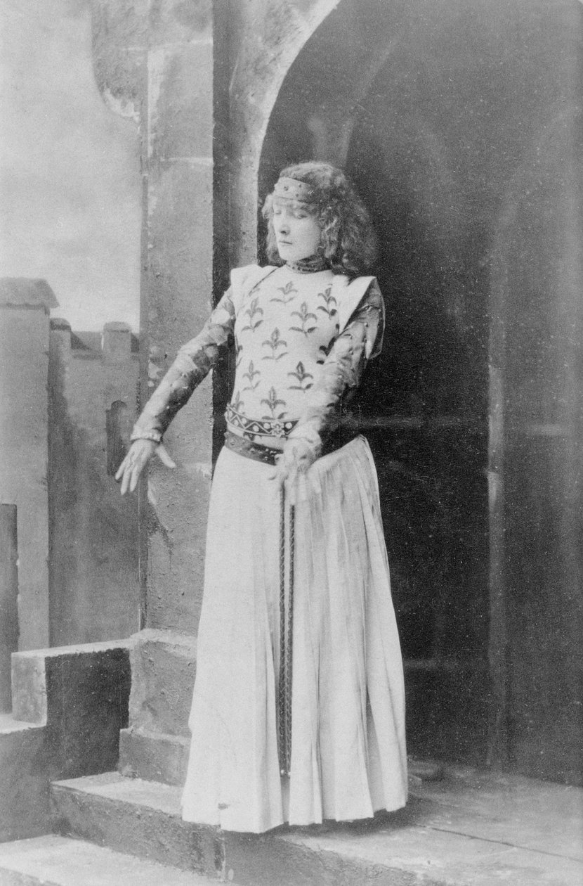 Sarah Bernhardt (1844-1923) i rollen som Jeanne d