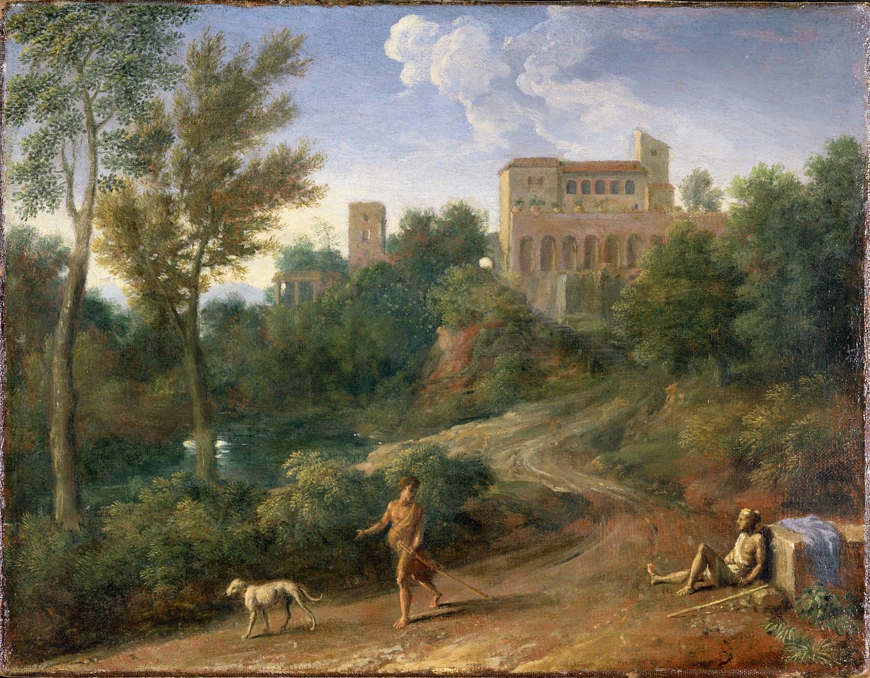 Klassisk landskab med figurer, c.1672-5 af Gaspard Poussin Dughet