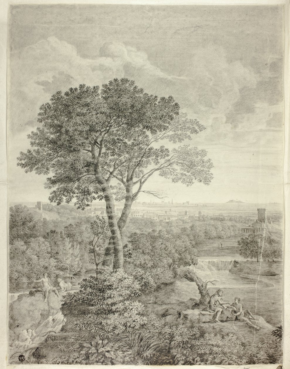 Fresko i Palazzo Colonna, Rom af Gaspard Dughet