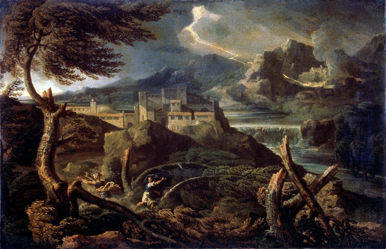 Landskab med lyn, 1660