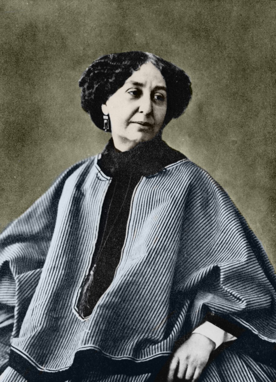 George Sand (Aurore Dupin, Baronne Dudevant) (1804-1876), fransk forfatter, fotograferet af Nadar omkring 1865. af Gaspard Felix Tournachon Nadar