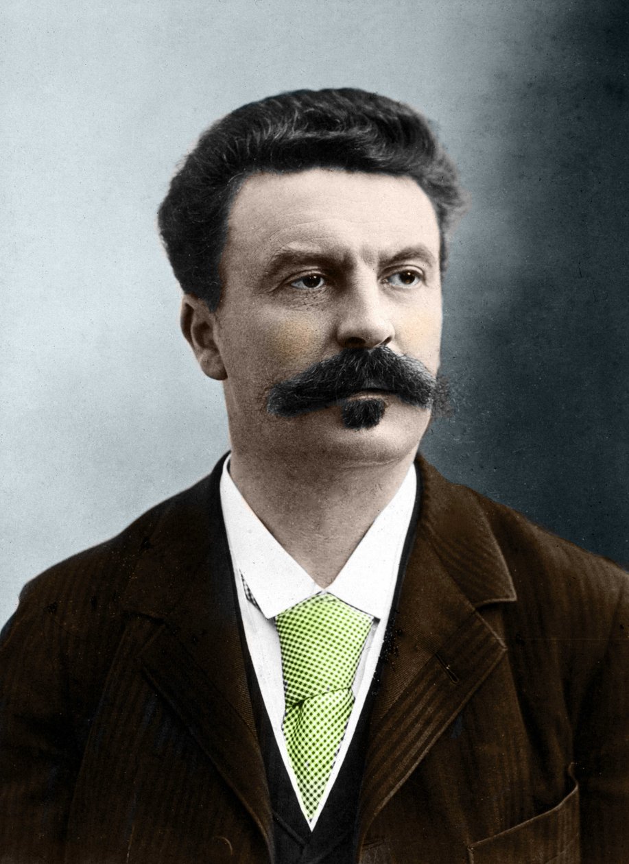 Guy de Maupassant (1850-1893), fransk forfatter af Nadar. af Gaspard Felix Tournachon Nadar